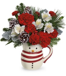 Send A Hug Christmas Frosty Bouquet from Krupp Florist, your local Belleville flower shop